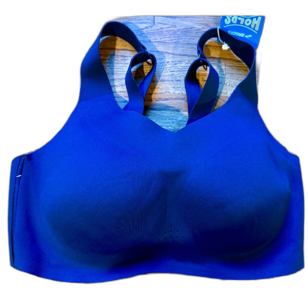 Brooks Dare Run Bra Scoopback 2.0 DriLayer Sports Navy Blue 32DD